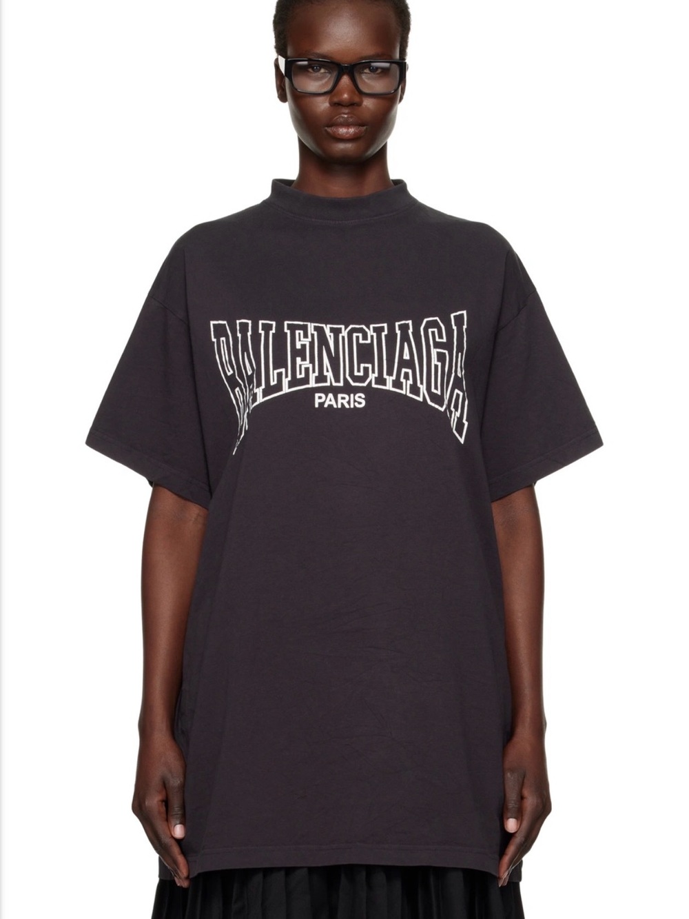 Balenciaga Black 'Boxing' Logo Oversized T-Shirt
